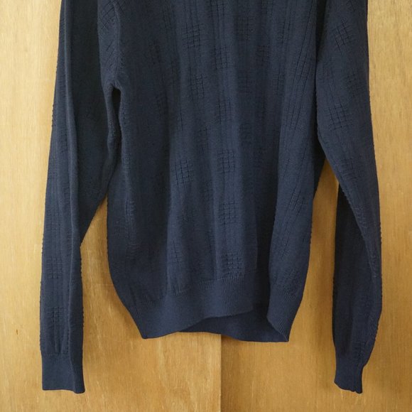 New! Van Heusen Studio Men's Medium Blue Sweater RN# 36543 - Picture 6 of 7